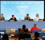 September 7, 2026. Rome, Italy. From left: Manuel Barange, FAO Assistant Director-General, Fisheries and Aquaculture Division (NFI); FAO Director-General QU Dongyu; Chairperson Adam Berry; and Secretary Alice McDonald sit at the start of the 37th Session of COFI—Opening Session. FAO headquarters (Plenary Hall) Photo credit must be given: ©FAO/Pier Paolo Cito.